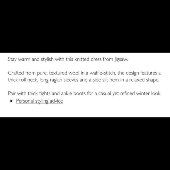 JIGSAW 100% Wool Navy Waffle Knit Sweater Dress M - Picture 8 of 11